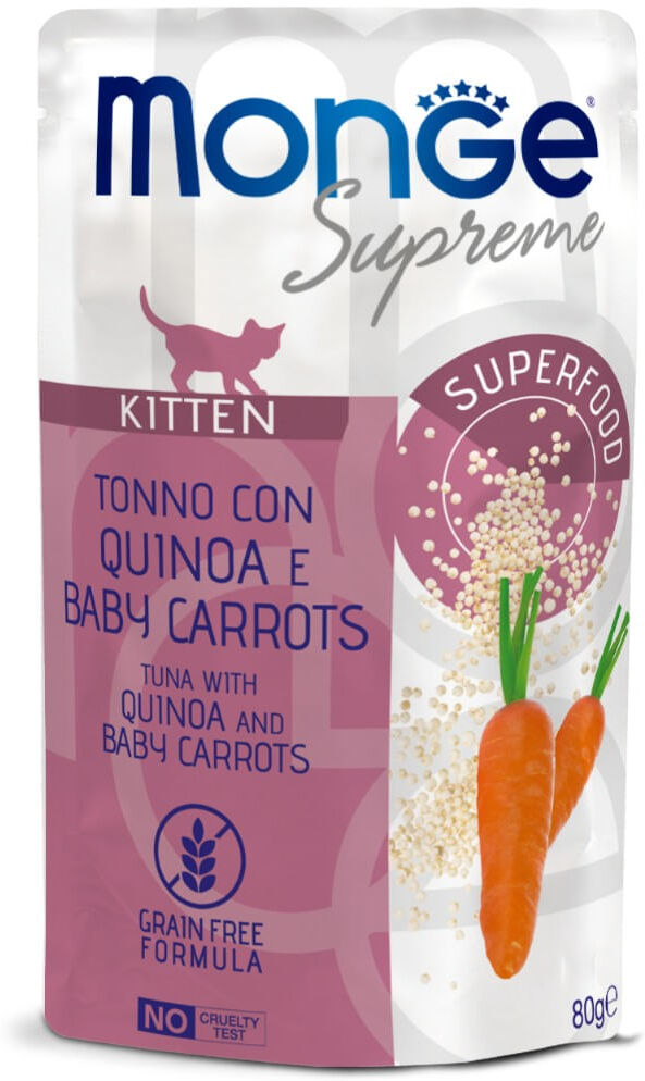 Monge Supreme Kitten Busta Multipack 24x80G TONNO CON QUINOA