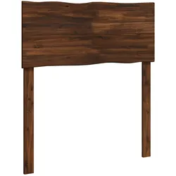 vidaXL, Bett Zubehör, Kopfteil mit Live Edge ROSTOCK Dunkelbraun 80 cm