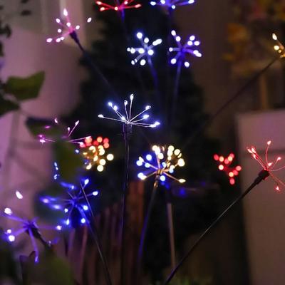 Uplift Picks Solar Firework Garden Lights For Sparkling Outdoor Landscape Pathway Decoration Displays multicolor 6 Heads