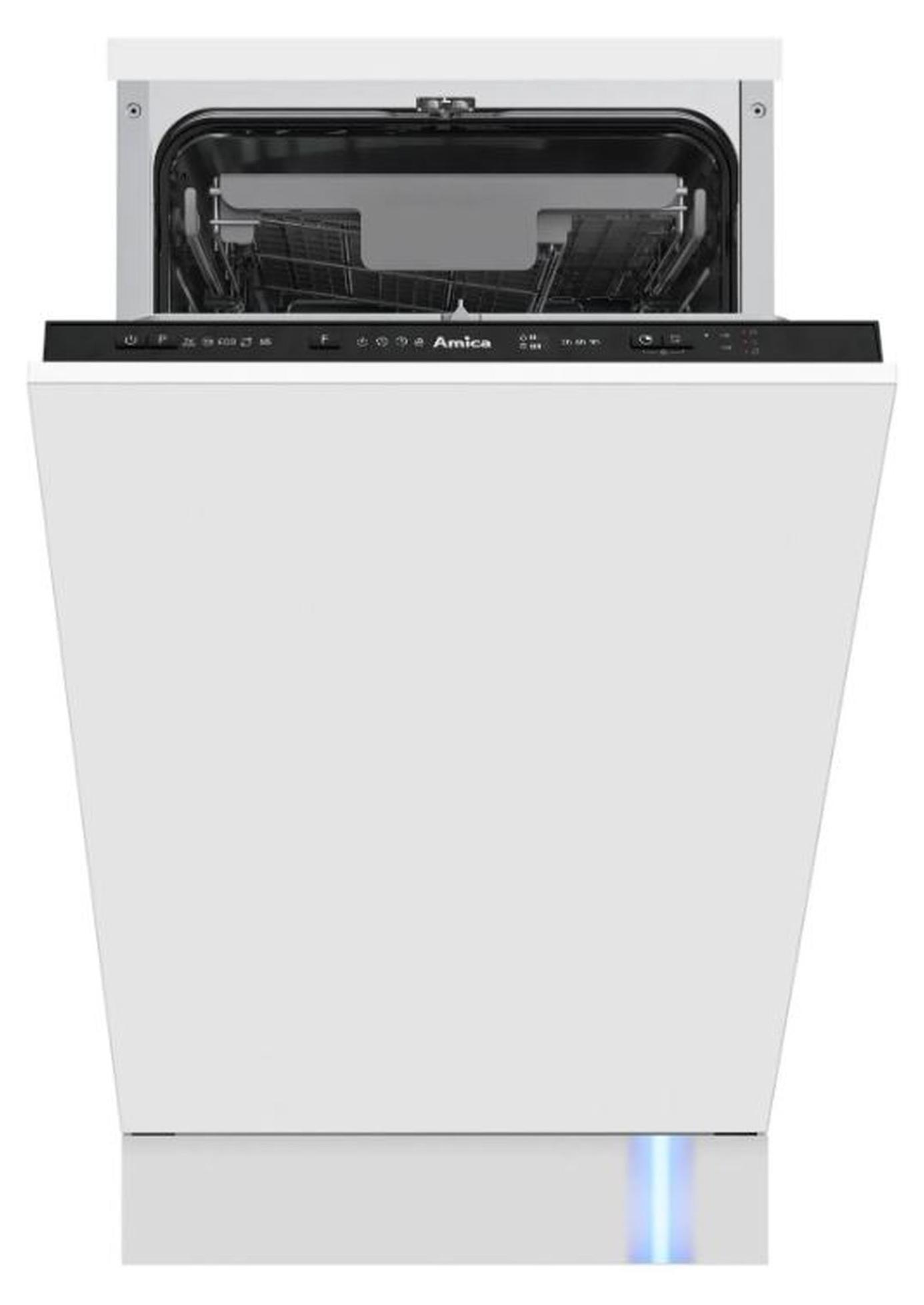 Amica EGSPV 584 900, Voll integriert, Single (45 cm breit), Schwarz, Tasten, LED, 1,5 m