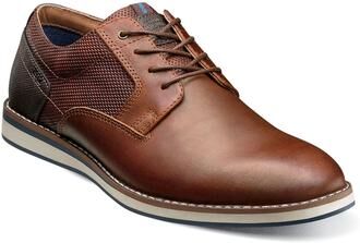 Nunn Bush Circuit Plain Toe Oxford Shoes - Mens 8 Tan Oxford W