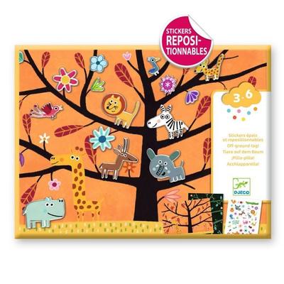 Sticker: Tiere auf dem Baum