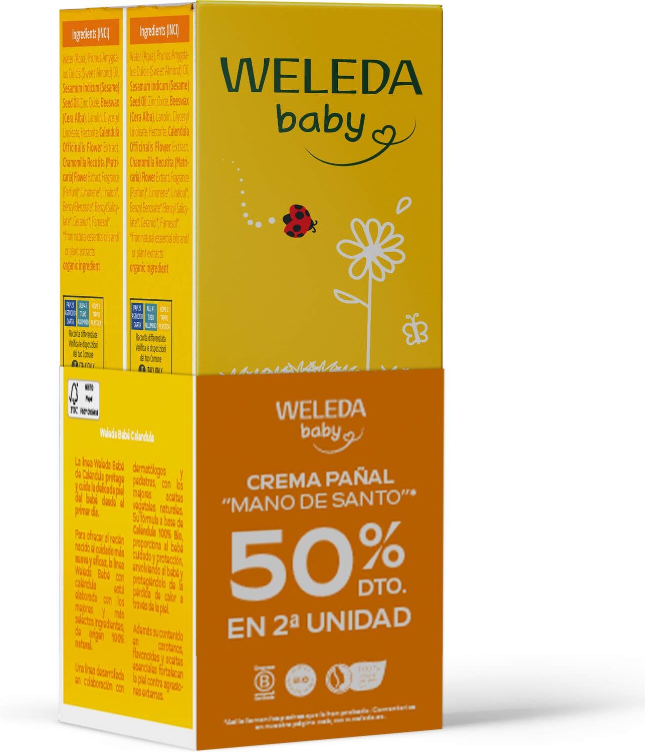 Weleda Baby Crema Pañal de Caléndula 2x75ml