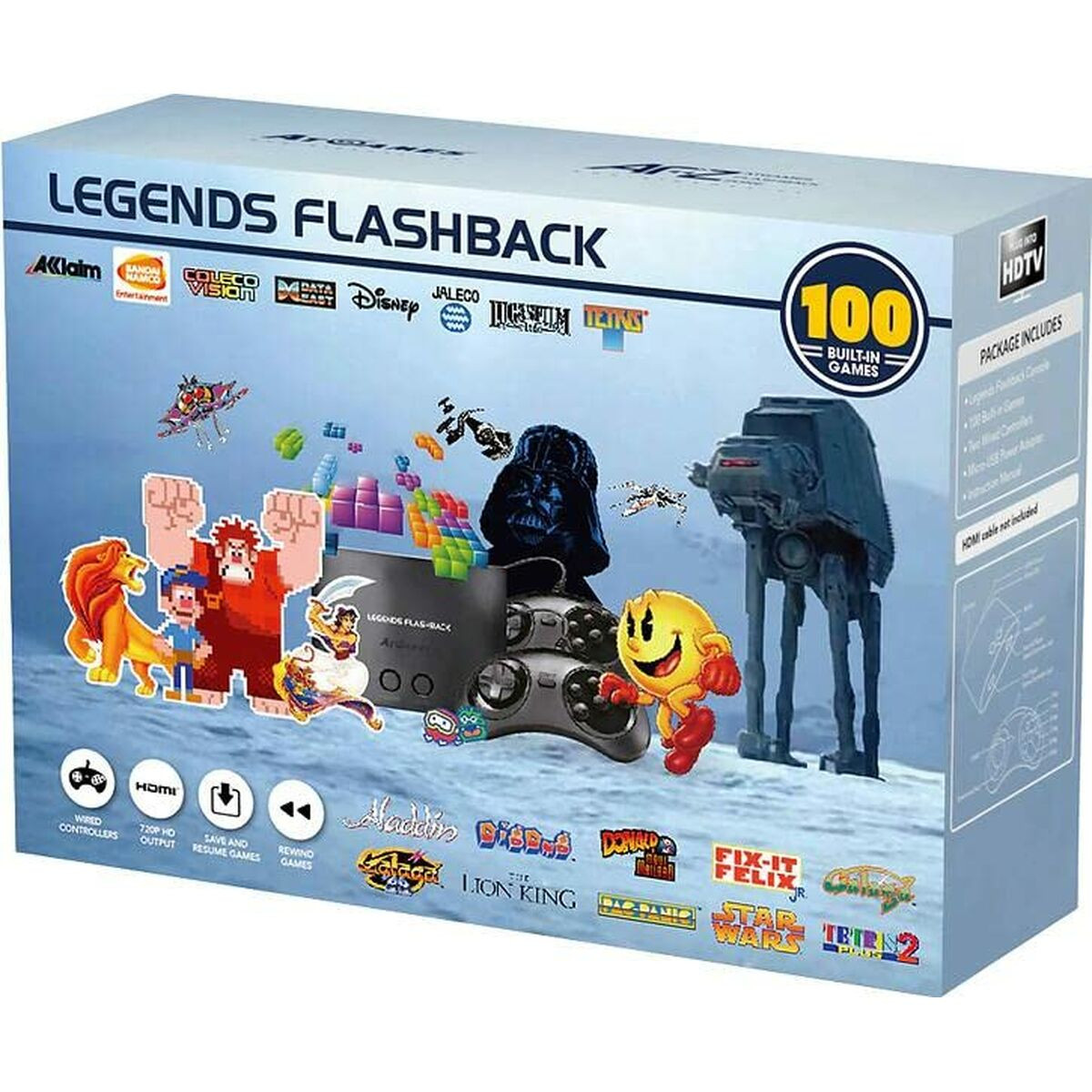 Games Legends Flashback Retro-console, zilver