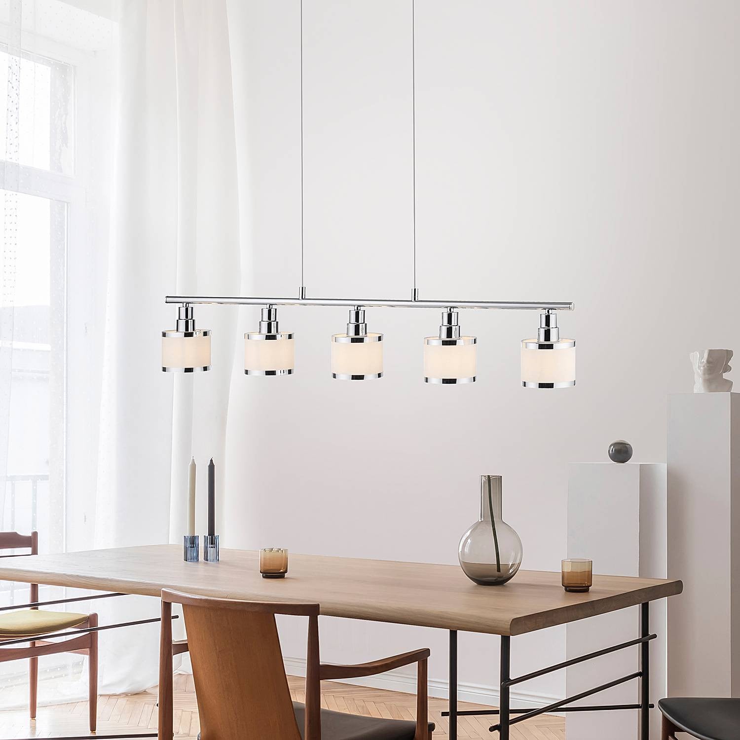 Paul Neuhaus Hanglamp Zilver Modern E14