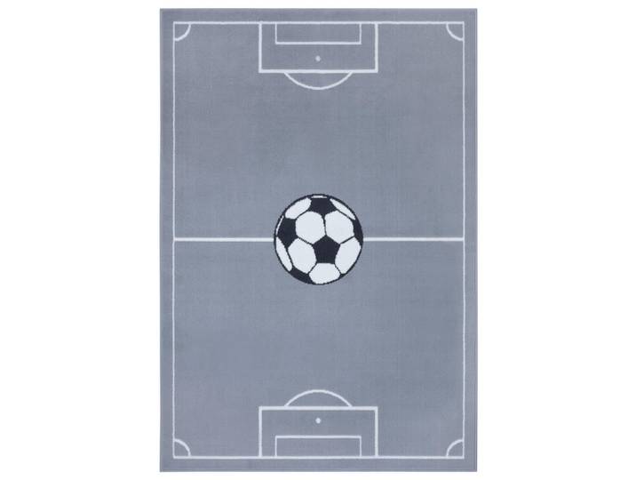 Hanse Home Kinderteppich Adventures, Grau, Kunststoff, Fußball, rechteckig, 200x290 cm, für Fußbodenheizung geeignet, in verschiedenen Größen erhältlich, pflegeleicht, strapazierfähig, Teppiche & Böden, Teppiche, Teppich Kinderzimmer
