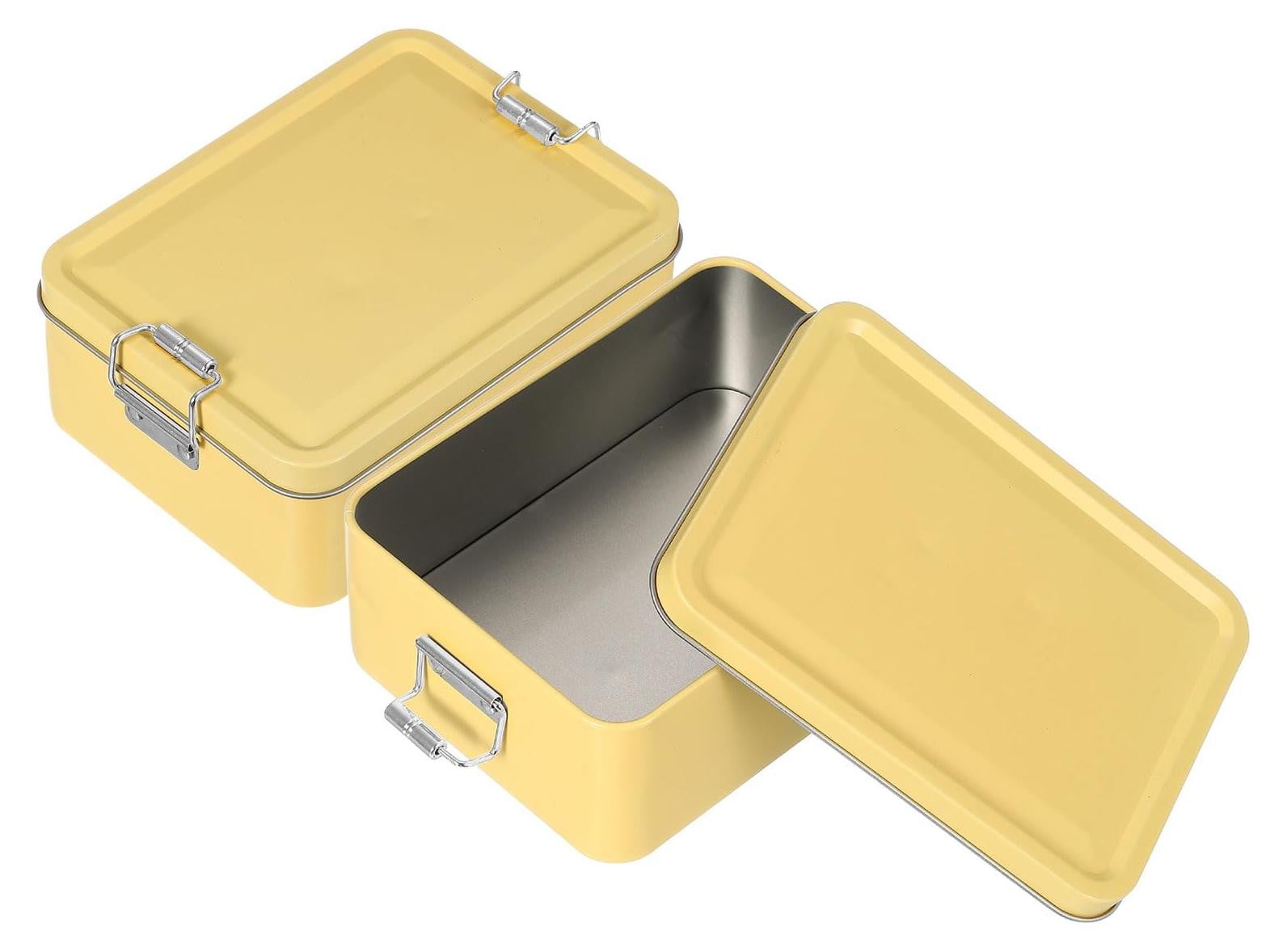 Dripio Solid metalen opbergdozen met deksel, 2 stuks, roestvrij staal