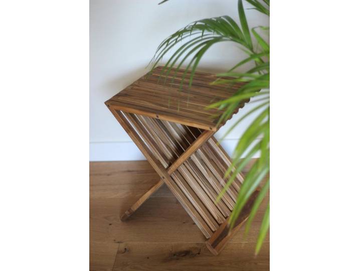 Yoli living GbR Beistelltisch Beistelltisch Teak, klappbar