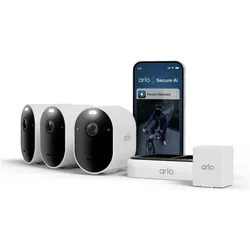 Arlo PRO 6 2K + Dual-Ladegerät (2560 x 1440 Pixels), Netzwerkkamera, Weiss
