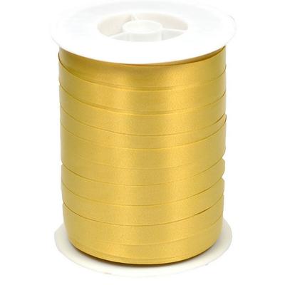 Star 250m Geschenkband Ringelband 10mm - wasserfestes Kunststoff Dekoband Schleifenband Polyband Luftballonband zum Basteln Schleifen Luftballons Gold