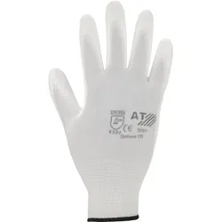 Feinstrickhandschuh mit PU-Beschichtung weiß 10
