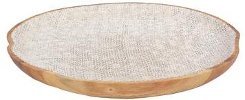 Elk Signature Elk Home Paulson White Finish Wood 18 Inch Wide Plate