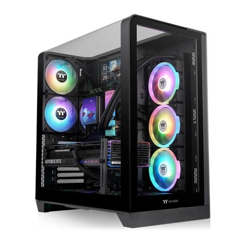 Thermaltake View 390 TG Midi Tower ohne Netzteil schwarz