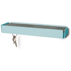 Schlüsselbrett KEY-BOX pastelltürkis Filz grau