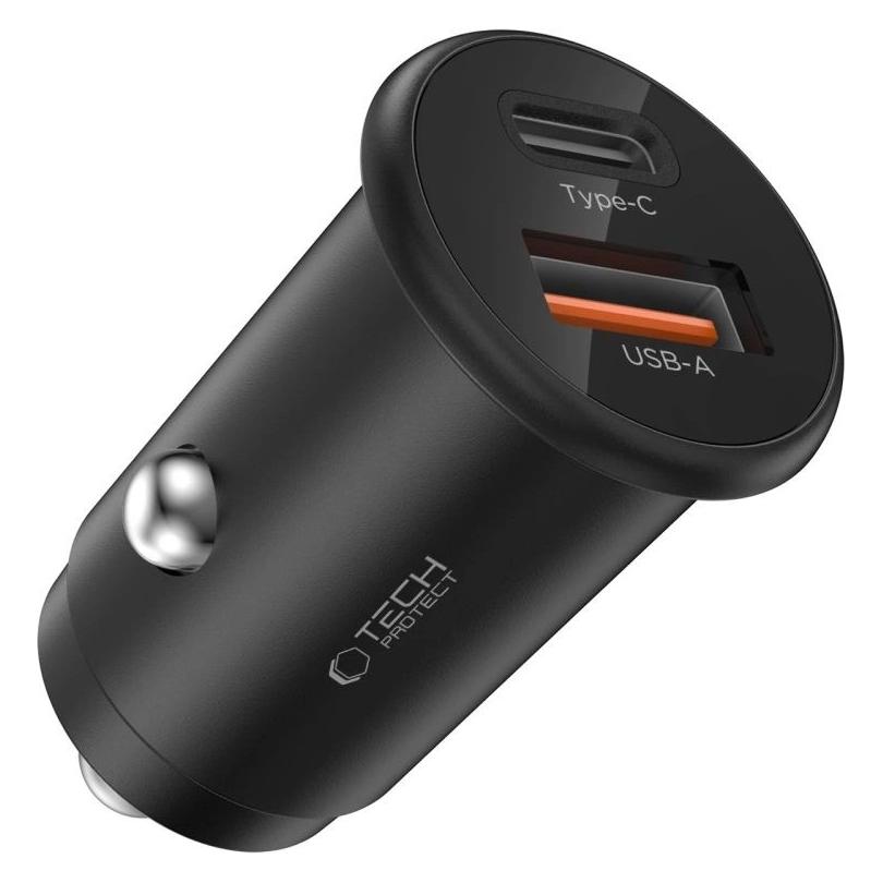 Tech-Protect CC02 2-PORT KFZ-LADEGERÄT PD 35W / QC3.0 SCHWARZ (5906302361038)