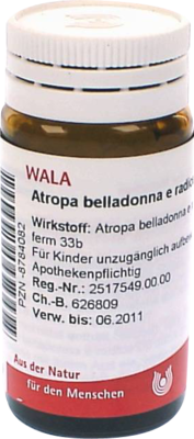 WALA Heilmittel GmbH ATROPA belladonna e Radix D 6 Globuli 20 g 08784082