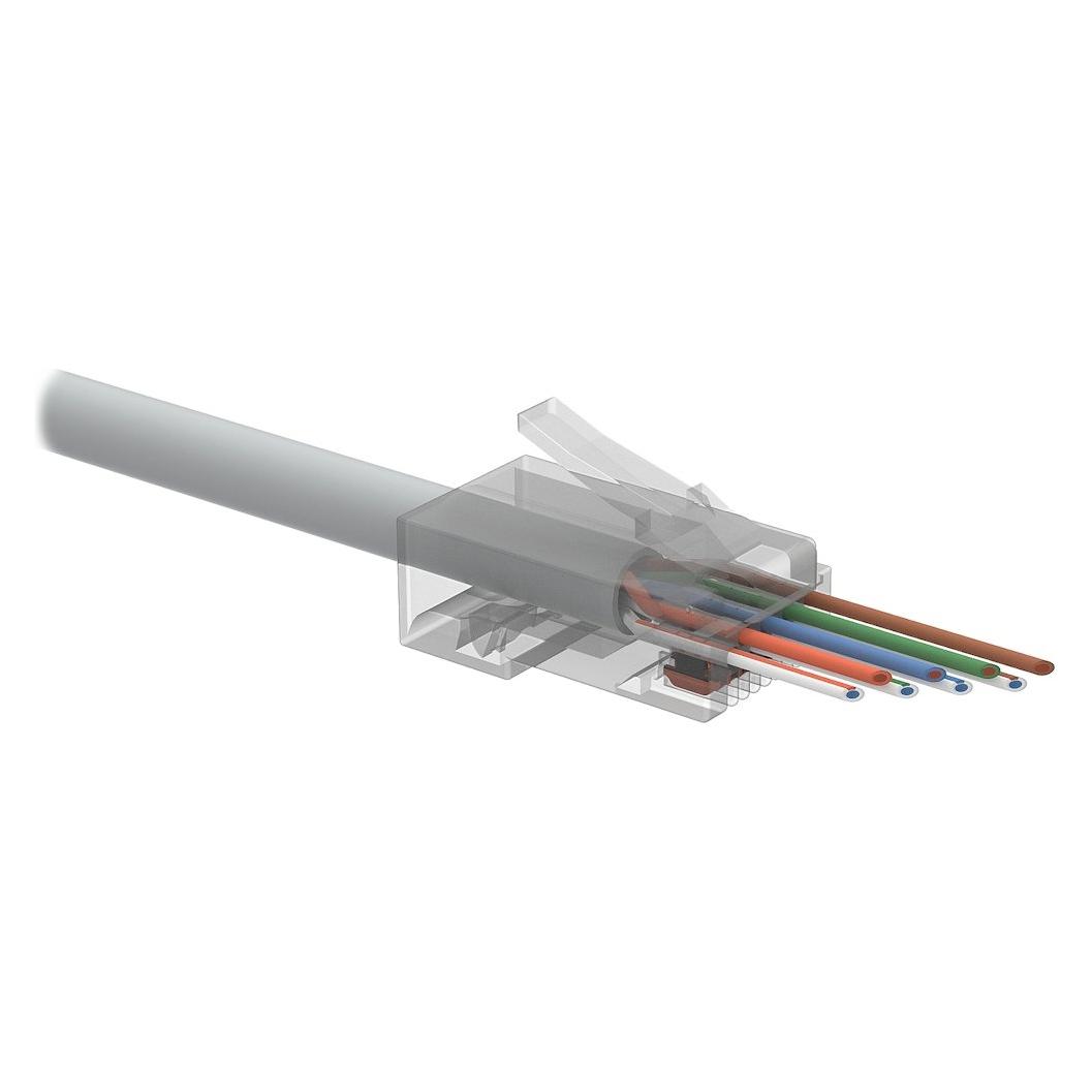 Solarix Univerzální EASY konektor RJ45 CAT5E UTP 8p8c na drát i licnu, 100ks (Solarstecker) (SXRJ45-5E-UTP-EASY)