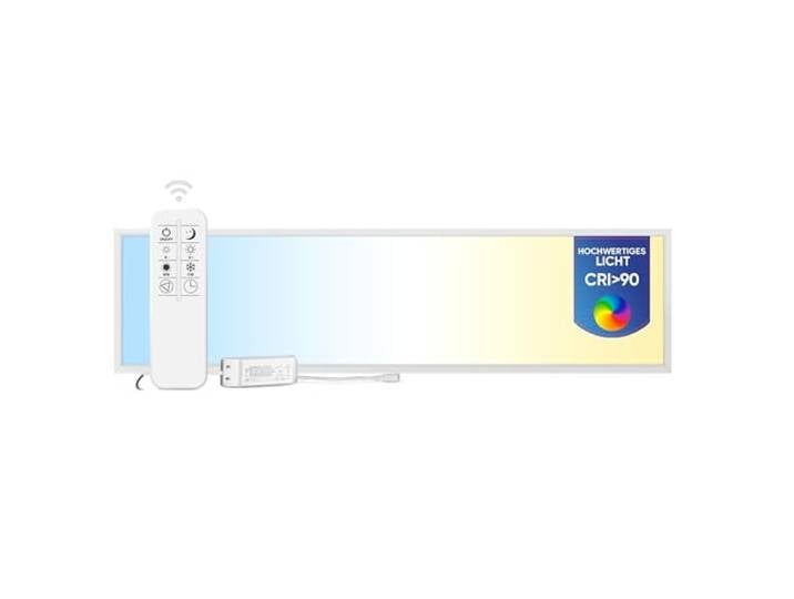 LECOM LED Panel 120x30 Dimmbar 3000-6000K CRI90 Fernbedienung Rasterleuchte