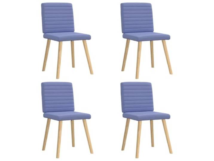 HEFZGDB Esszimmerstühle 4 STK. Jeansblau Stoff, Weiche Polsterung und Robustes Metallgestell für Langlebigen Komfort, Elegante Wohnzimmerstühle mit Stabiler Konstruktion