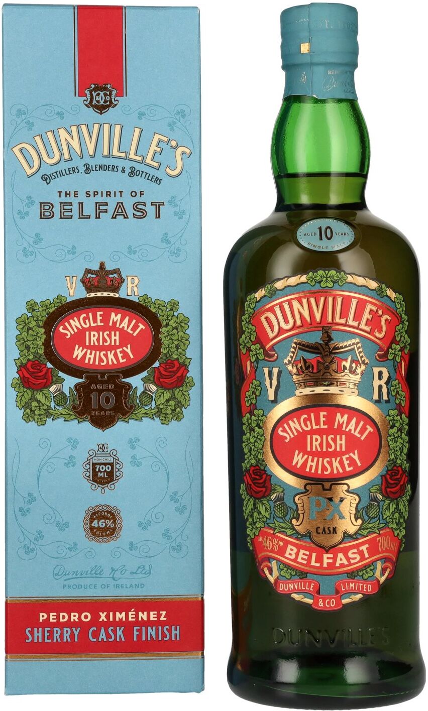 Dunville's Irish Whiskey Dunville's 10 Years Old Single Malt Irish Whiskey PX Cask 46% Vol. 0,7l in Geschenkbox