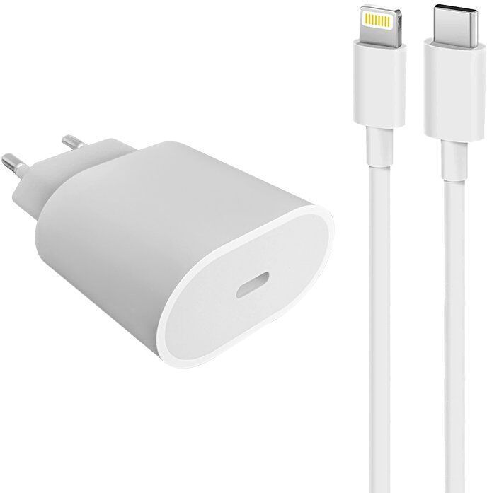 Schnellladegerät (20W) & Kabel (Lightning)   weiß - Refurbished
