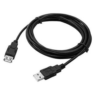 Logo USB-Verlängerungskabel (2.0), USB A-Stecker - USB A-Buchse, 3m, schwarz, Blister (3 m, USB 2.0) (17060)