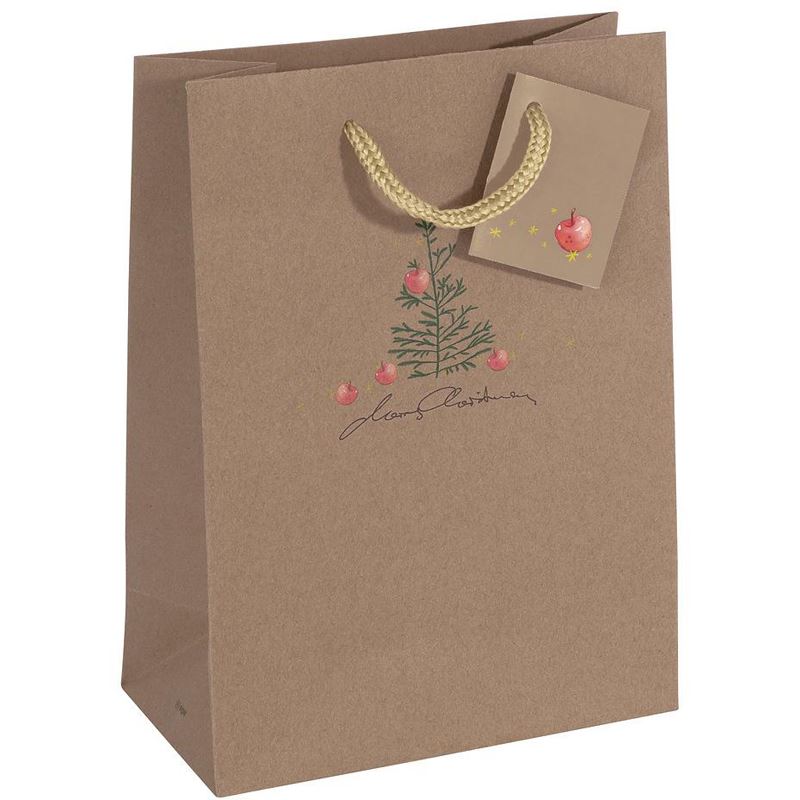 SIGEL 5 Geschenktaschen Christmas with apples Motiv 17,0 x 23,0 cm
