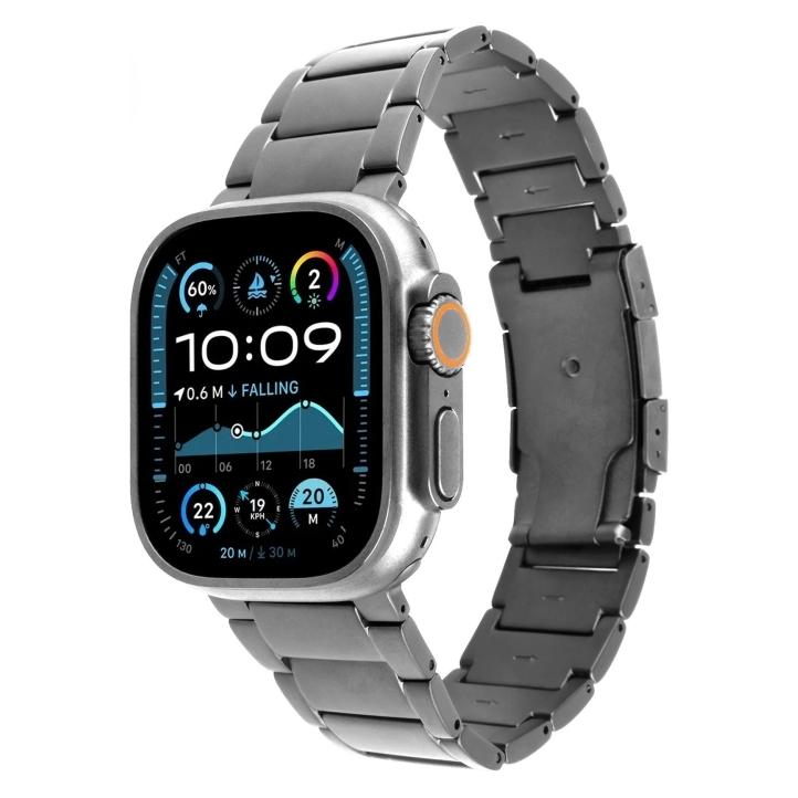 Fixed Titan Clock Basis Apple Watch 44/45/46/49mm für Smart Clock, Natural Titanium (Edelstahl, Metall, Titan) (FIXTST-434-NT)