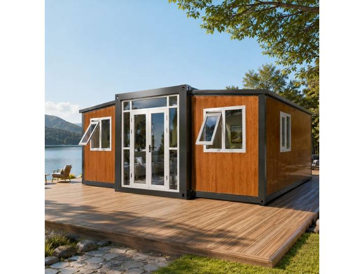 Maison préfabriquée mobile, cabine conteneur pliable pour bureau temporaire, logement de chantier et salle de jardin, personnalisable