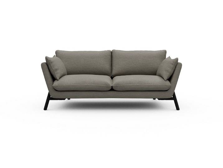 moebelfaktor Sofa Emil 2-Sitzer, schräg gestellte Armlehnen, hoher Rücken
