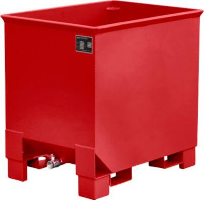 Behälter für Routenzüge Typ CS 30, 3-fach stapelbar, Inhalt 0,3 m³, bis 500 kg, feuerrot RAL 3000