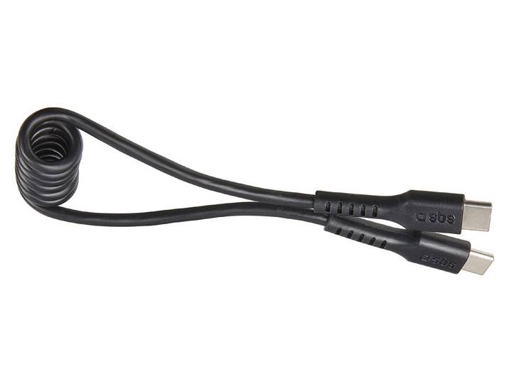 SBS Usb-C auf Usb-C Spiralkabel 0.5 m