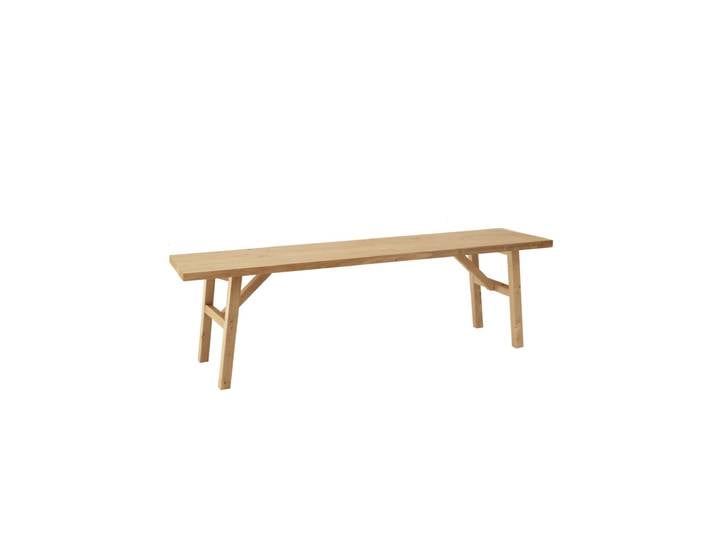 Banc en bois de sapin marron 115x45cm