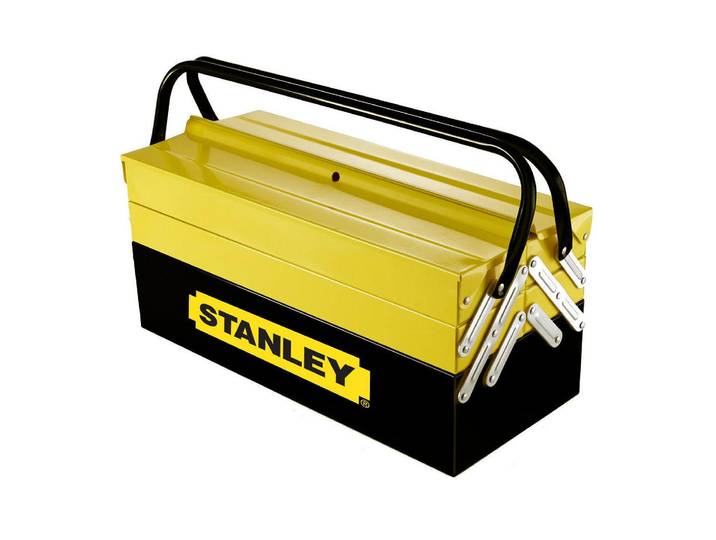 Aufbewahrungsbox STANLEY Werkzeugkiste Metall, Stanley , schwarz, B:45cm H:21cm T:21cm, Metall, Aufbewahrungsboxen, Aufbewahrungsbox