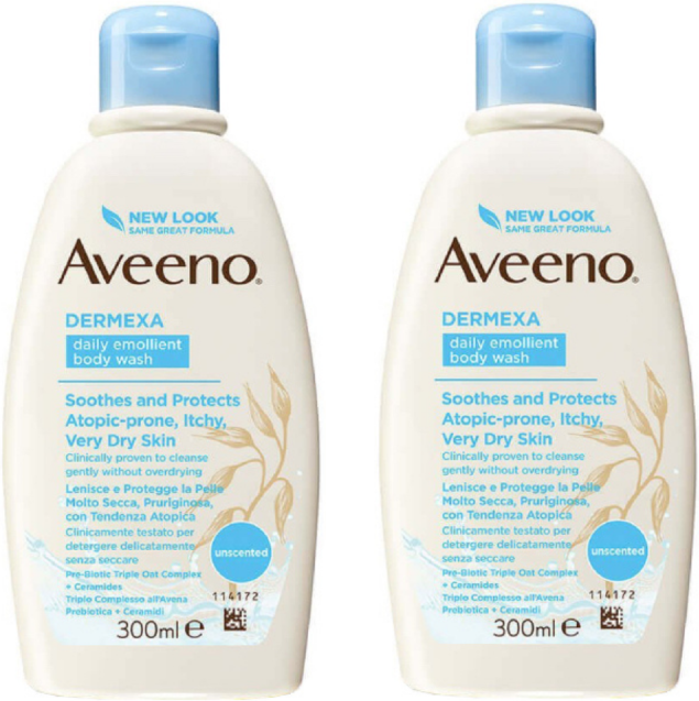 Aveeno Dermexa Gel de Banho Emoliente Diário 2x300ml
