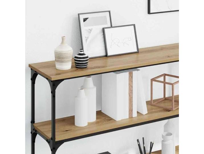 Magnifique Table console chêne artisanal 200x29x75 cm - design polyvalent - pour maison - Marron 23.7 kg 2026_160057