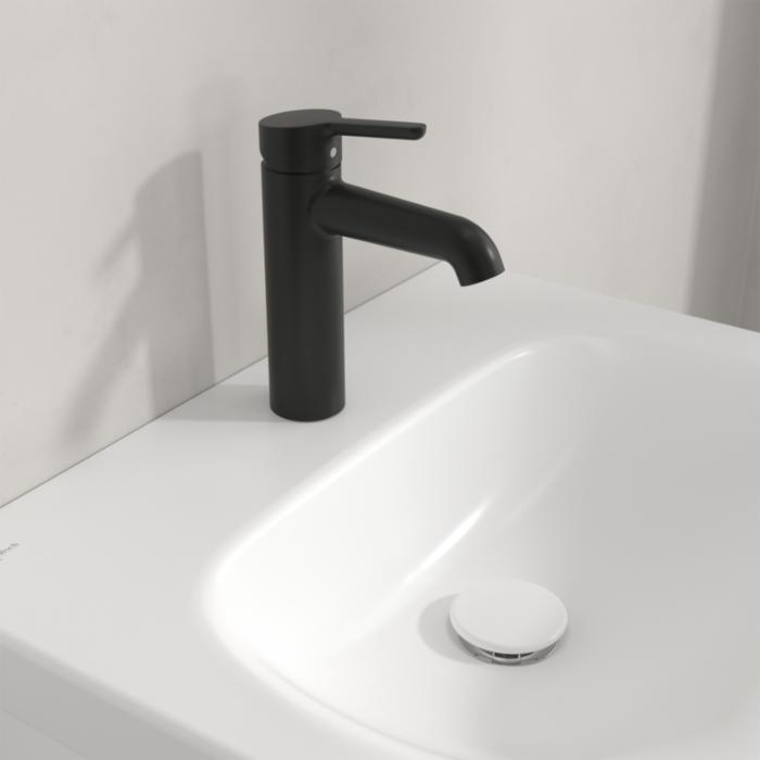 Villeroy und Boch Skyla Waschtischarmatur TVW116002000K5 Messing, Kaltstart ColdStart, AquaSmart, Matt Black