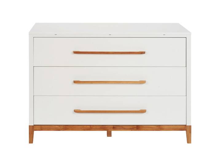 Jimmylee Wickelkommode Scandic, Weiß, Holz, Eiche, massiv, 3 Schublade(n) Schubladen, 135x92x47 cm, Babymöbel & Kindermöbel, Babyzimmer, Wickelkommoden & Zubehör, Wickelkommoden