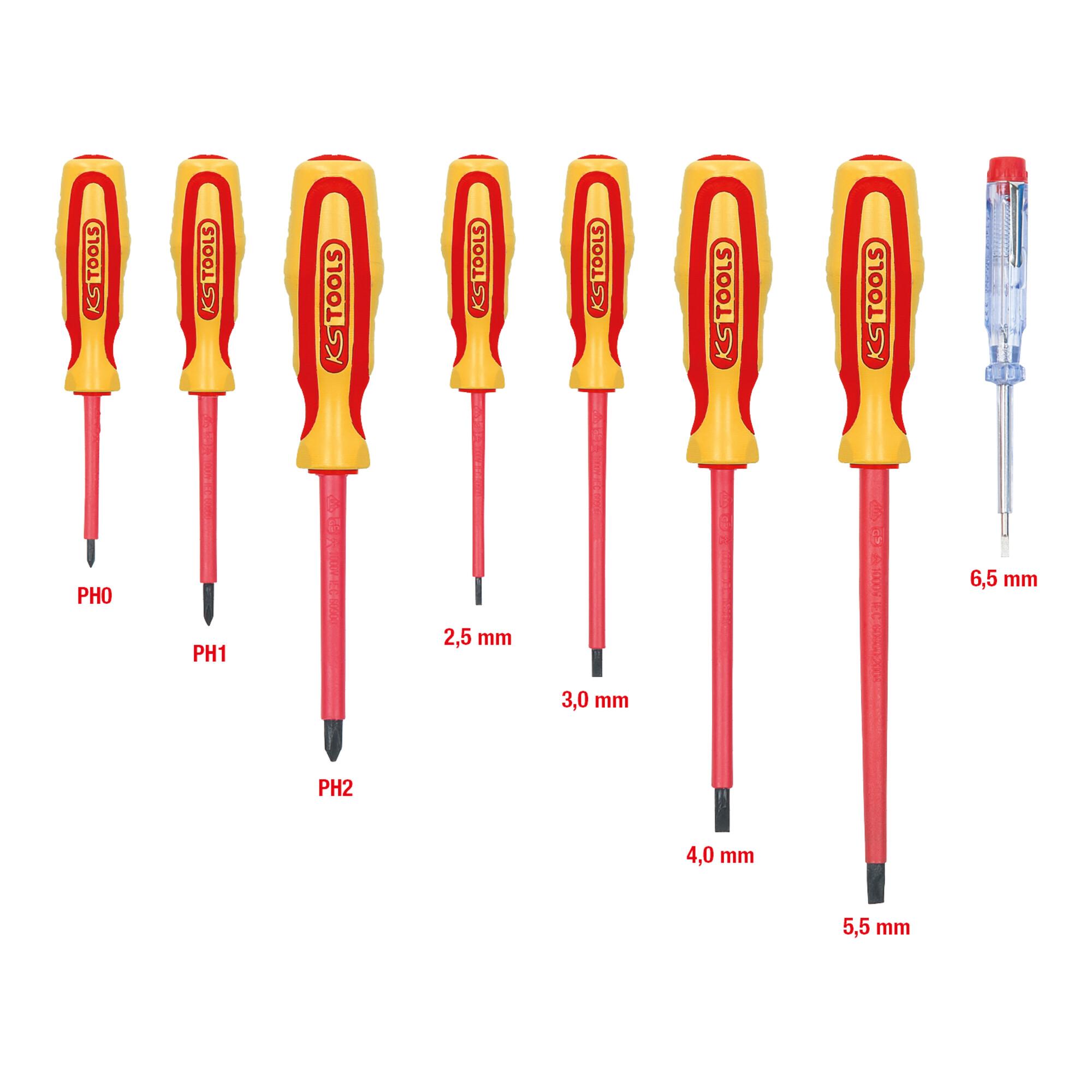 KS Tools ERGOTORQUE VDE Schraubendreher-Satz, PH+Schlitz, 8-teilig (117.0550)