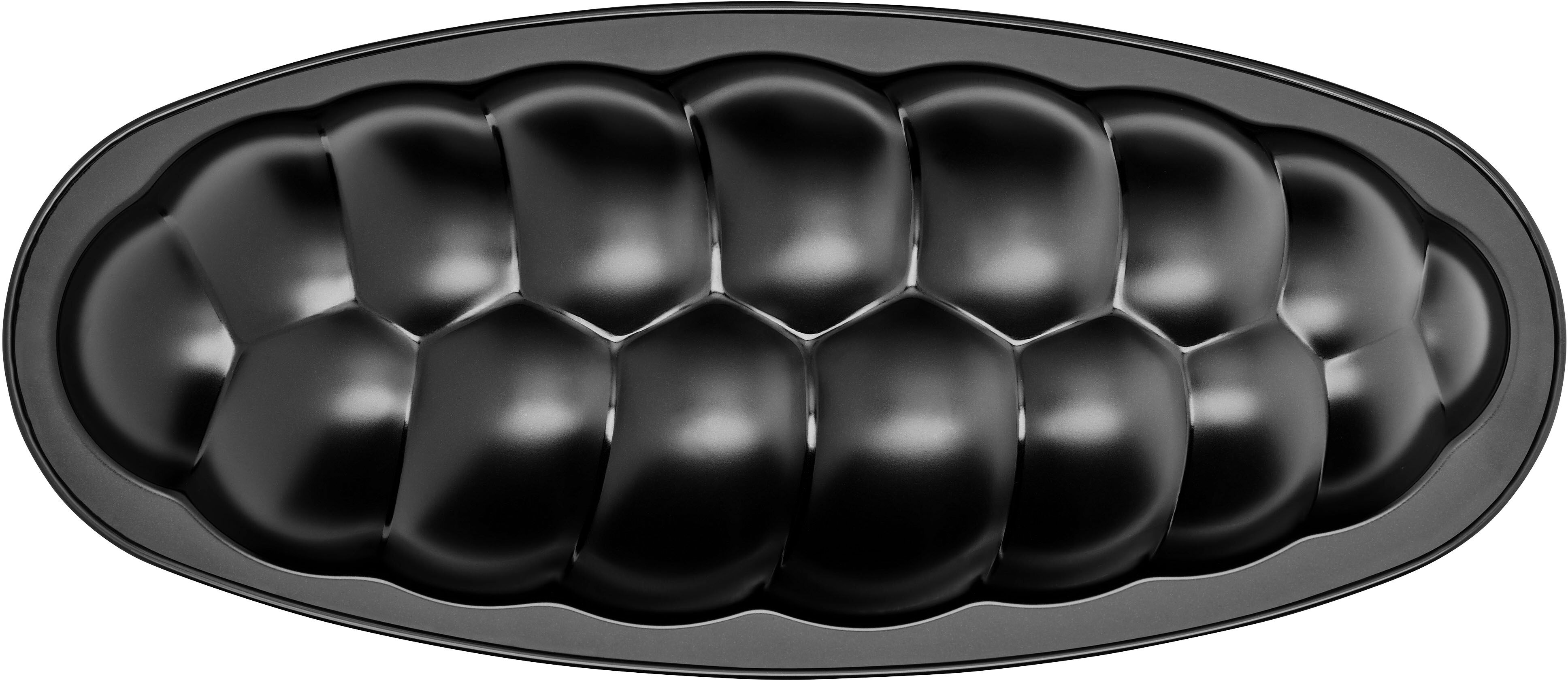 Backform KAISER BACKFORMEN "Kaiser", schwarz, B:28cm L:28cm T:7cm, Stahl, Küchenformen, Backform, 1700 ml, ausgezeichnete Backergebnisse, ausgestellter Griffrand