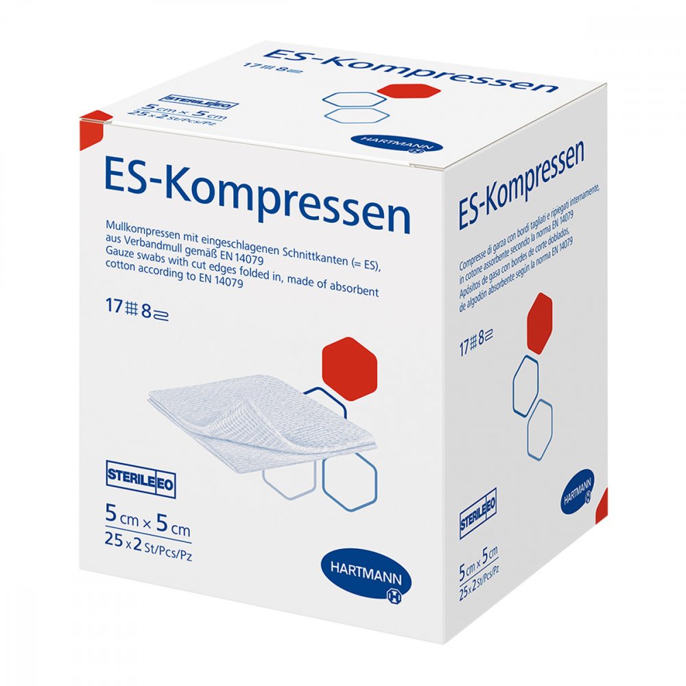 PAUL HARTMANN AG Es-kompressen steril 5x5 cm 8fach 01407057