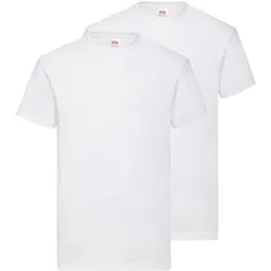 Doppelpack Fruit of the Loom Valueweight T-Shirt, weiß, L