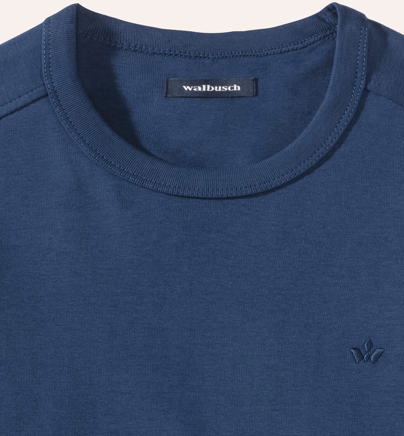 Walbusch Das zu schade für drunter-Shirt, , Farbe Blau, 50, reine, weiche Baumwolle atmungsaktiv Herren