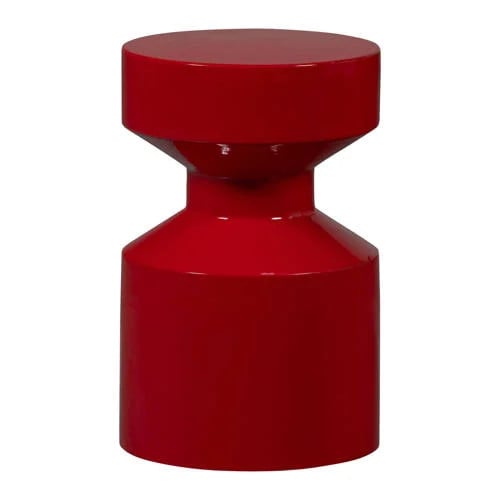 WOOOD Ferry Bijzettafel van Metaal in Honinggeel - B: 47 cm, D: 30 cm, H: 30 cm