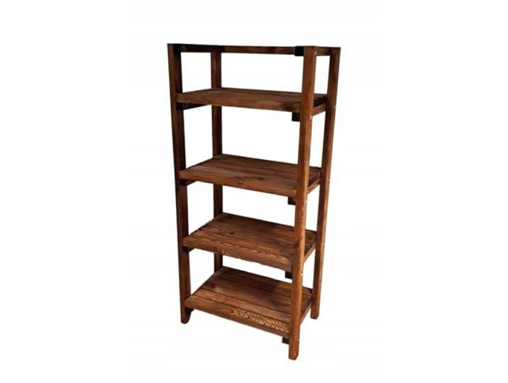 HolzGarden Holzregal Stehend 66x120x35 cm Schwerlastregal bis 120 kg Standregale Imprägniert Kiefer Holz Kellerregal Ablagengarage Küchenregal Farbe Teak