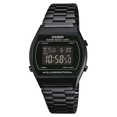 Chronograph CASIO VINTAGE, schwarz (schwarz, schwarz), Armbanduhren, Damen, Chronograph, Quarzuhr, Armbanduhr, Damenuhr, Herrenuhr, Digitaluhr,Edelstahlarmband
