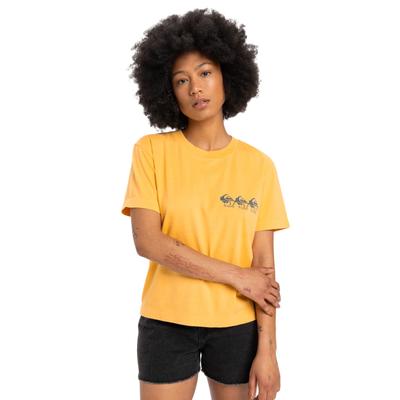 Funktionstop QUIKSILVER "Standard", Damen, Gr. S, gelb (chamois), Obermaterial: 100% Baumwolle., Tops