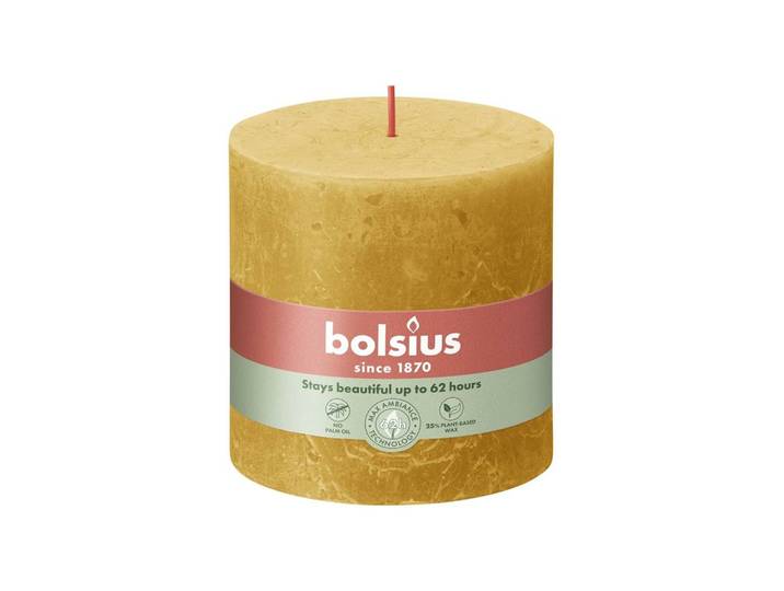 Bolsius kaars rustiek 10x10 cm honeycomb yellow