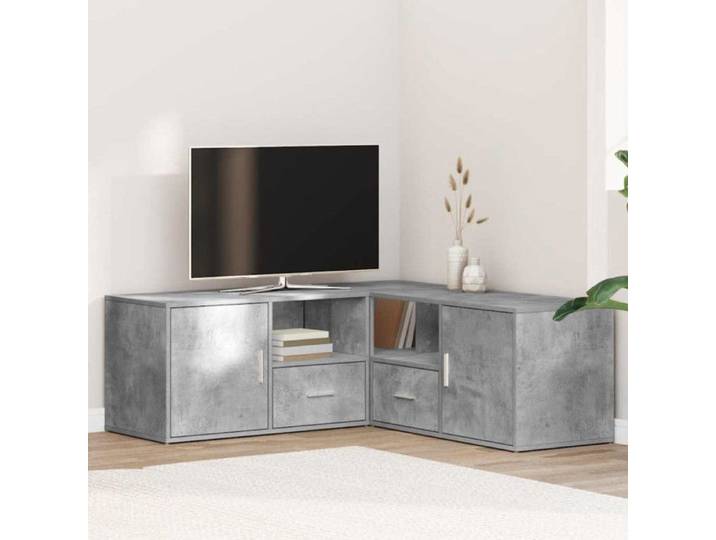 Armoire d angle gris béton 200x40x45 cm bois d'ingénierie