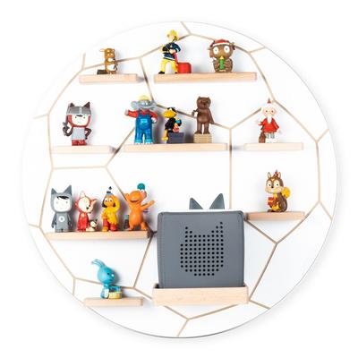 Wandregal BOARTI "Regal Fußball Kinder Toniebox Tonies Figuren", weiß, B:50cm T:19cm, Regale, Wandregal